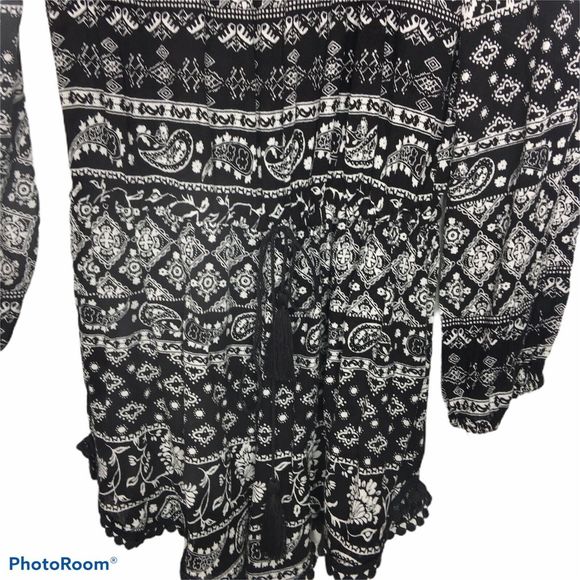 Band Of Gypsies Boho Elastic Waist Romper‎ Size XS - Picture 2 of 4